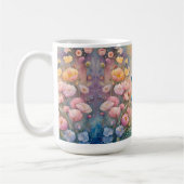 Mug Ours en peluche et lapin dans un jardin pastel (Gauche)