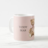 Mug Ours en peluche marron Arc rose (Devant gauche)