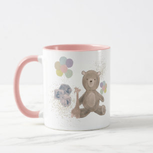 Mug ours en peluche mignon avec des cubes et des ballo