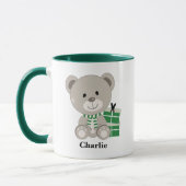 Mug Ours en peluche mignonne avec des cadeaux de Noël  (Gauche)