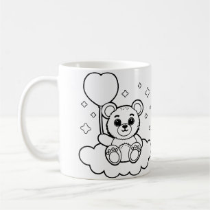 Mug ours en peluche moelleux tenant une balle en forme