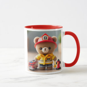 Mug Ours en peluche pompier professionnel.