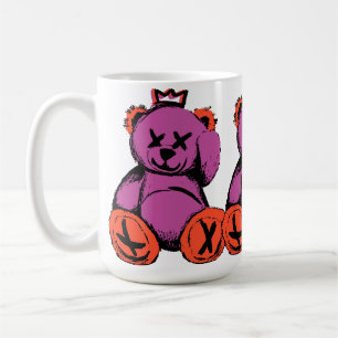 Mug Ours en peluche royal en violet et orange