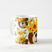 Mug Ours en peluche souriant avec couronne (Devant gauche)