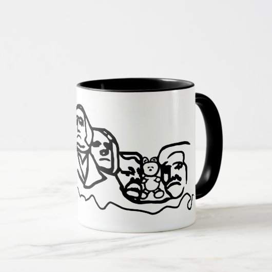 Mug Ours en peluche sur la boue Rushmore (Devant droit)