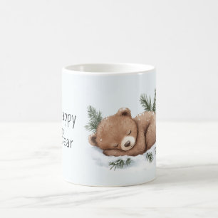 Mug Ours endormi heureux dans la neige