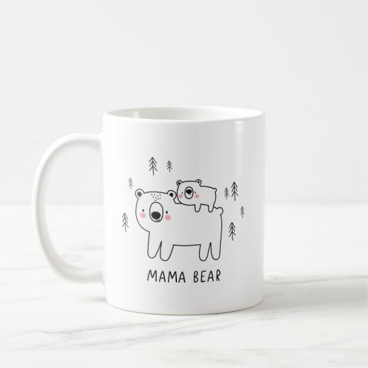 Mug Ours et bébé mignonne maman (Gauche)