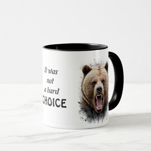 Mug Ours et citation "Ce n'était pas un choix difficil (Devant droit)