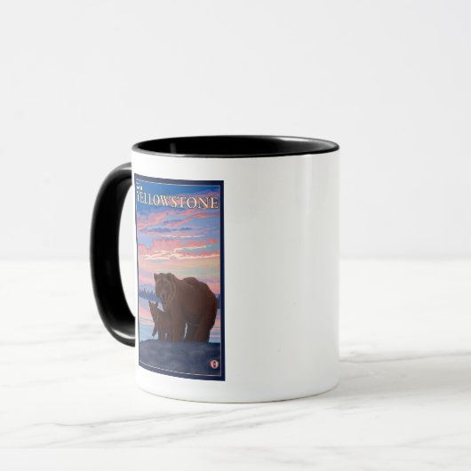 Mug Ours et cub - West Yellowstone, Montana (Devant gauche)