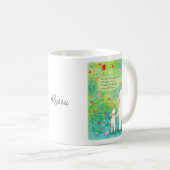 Mug Ours et lapin romantique Citation poétique Nom per (Devant droit)