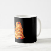 Mug Ours grimpeur sur pile de crêpes géantes petit-déj (Devant droit)