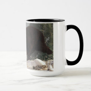 Mug Ours gris chassant le lapin