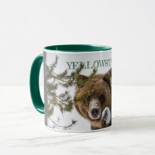 Mug Ours grizzli dans la neige, parc national de Yello