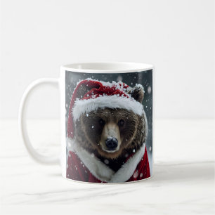 Mug Ours grizzli habillé d'une tenue du Père Noël Café