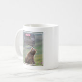Mug Ours Grizzly Joue Avec Un Panneau (Devant gauche)