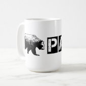 Mug Ours grunge de papa depuis 2014, noir (Devant gauche)