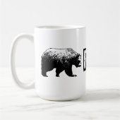 Mug Ours grunge de papa depuis 2014, noir (Gauche)