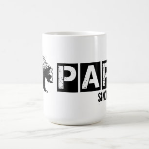 Mug Ours grunge de papa depuis 2014, noir