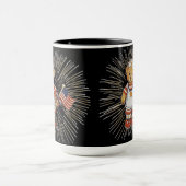 Mug Ours infirmière vintage avec feux d'artifice blanc (Centre)