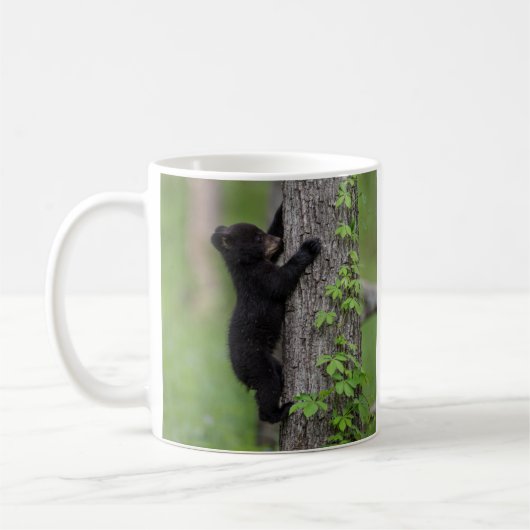 Mug Ours jeune grimpe à un arbre (Gauche)