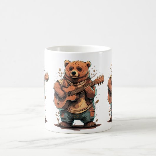 Mug ours jouant de la guitare (Centre)