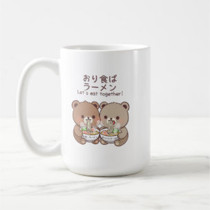 Mug Ours Kawaii Mangeons Ensemble Nouilles Japonaises