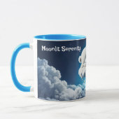 Mug Ours magique nuit onirique pastel bleu art (Gauche)