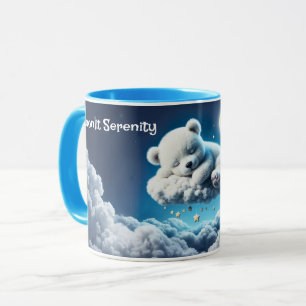 Mug Ours magique nuit onirique pastel bleu art