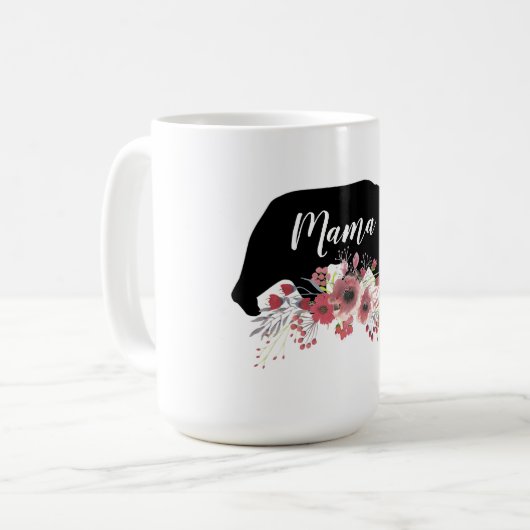 Mug Ours maman aux fleurs (Devant gauche)