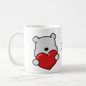 Mug Ours mignon au coeur rouge (Gauche)