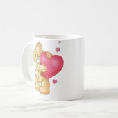 Mug Ours mignon avec des coeurs (Devant gauche)