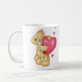 Mug Ours mignon avec des coeurs (Gauche)