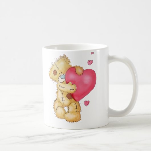 Mug Ours mignon avec des coeurs (Droite)