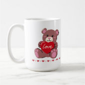 Mug Ours mignon Heureuse Sainte-Valentin (Gauche)