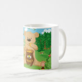 Mug Ours mignon mangeant du miel (Devant droit)