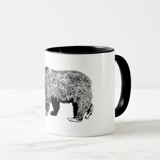 Mug Ours noir (Devant droit)
