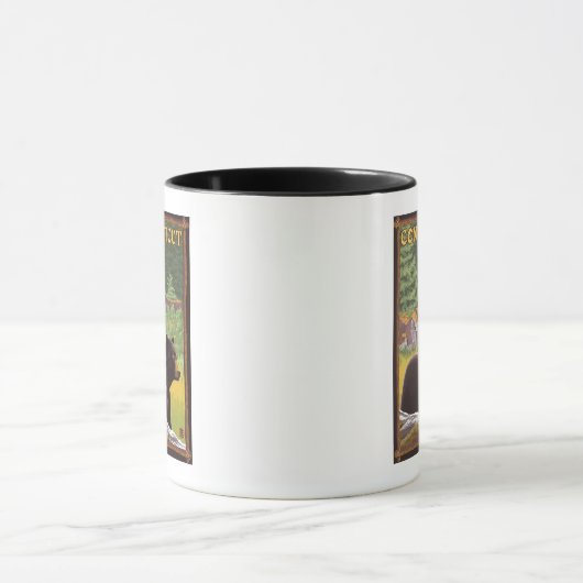 Mug Ours noir Connecticut en forêt (Centre)