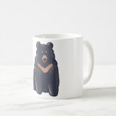 Mug Ours noir Délice � joli Art animal (Devant droit)