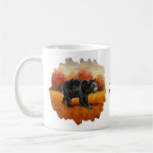Mug Ours noir en forêt d'automne (Gauche)