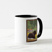 Mug Ours noir en forêt - Washington (Devant droit)