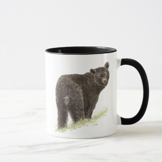 Mug Ours Noir mignon, Nature animale, Faune (Droite)