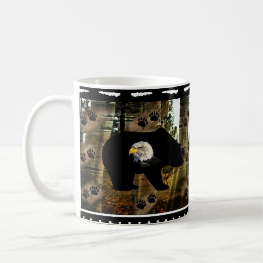 Mug Ours Noir Ourson Ourson Ourson Ours Empreintes de (Gauche)
