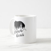 Mug Ours noir rustique et arbres À feuillage persistan (Devant gauche)