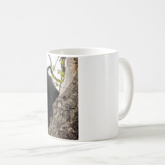 Mug Ours noir s'élevant (Devant droit)