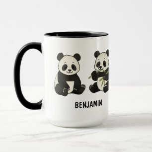 Mug Ours Panda Dessiné à la Main Personnalisé Mignon