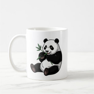 Mug Ours Panda Mignon Branchu Avec Bambou Verdoyant
