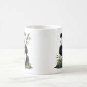 Mug Ours Panda Mignon Branchu Avec Verdure Bambou (Centre)
