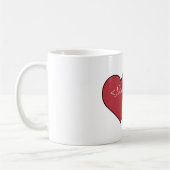 Mug Ours panda mignon de Saint-Valentin avec le coeur (Gauche)