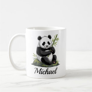 Mug Ours Panda Mignon Personnalisé Avec Bambou Verdoya