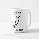 Mug ours papa le plus fort, cadeau papa simple (Devant droit)